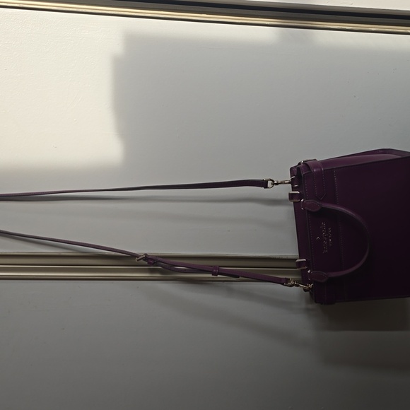 Kate Spade Staci Small Saffiano Crossbody Tote Magenta Purple Barbiecore Pink - Picture 6 of 8